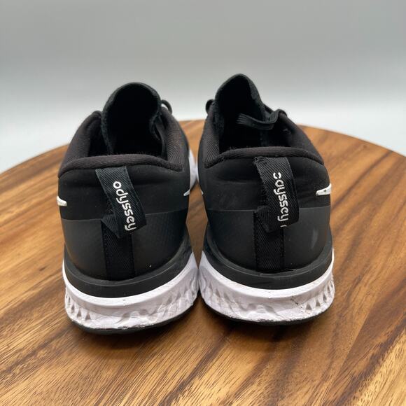 Nike Odyssey React Flyknit 2 Shoes Womens 9 Black White Running Comfort Walking - Picture 4 of 8